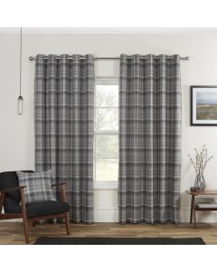 Carnoustie Blackout Eyelet Curtains - Grey