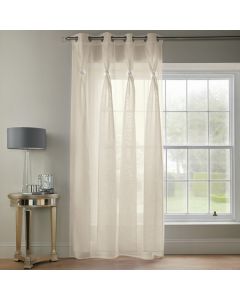 Diana Dolly Voile Curtain Panel - Cream