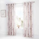 Catherine Lansfield Canterbury Eyelet Curtains - Blush - 66x72"