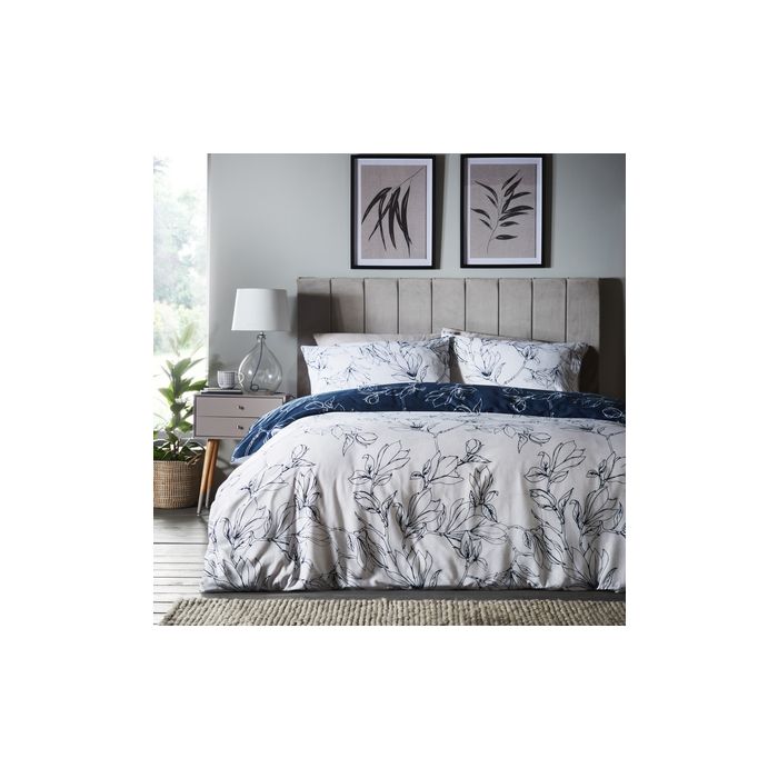 Grey Floral Bedding